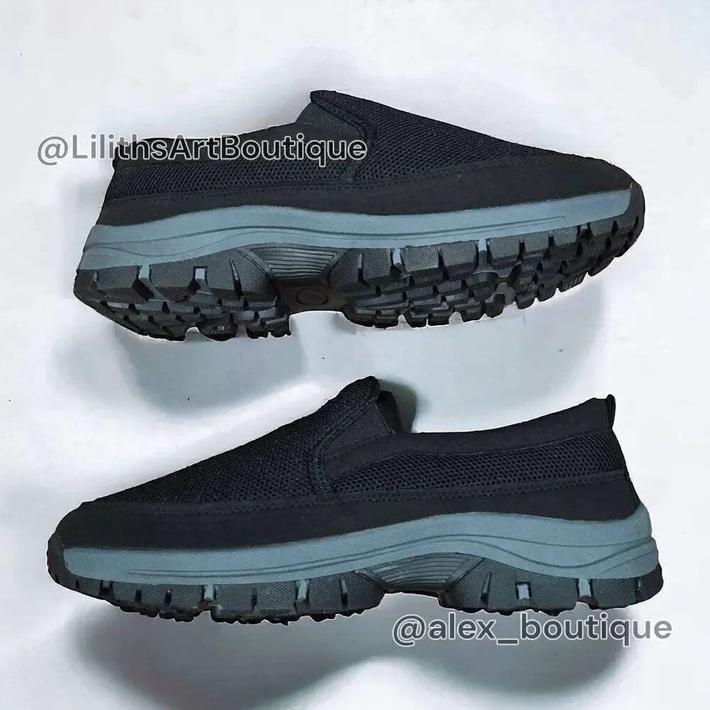 Slip-on Canvas Loafers Sport Shoes(F029)-Size 8.5 for Men